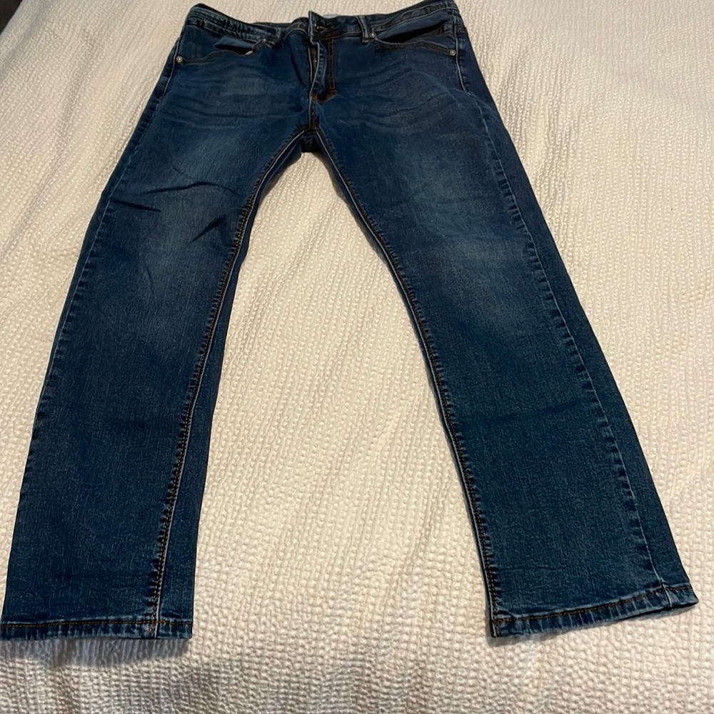 Mens Dark Straight Jeans